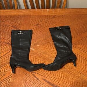 Bandolino Women's Knee-High Boots Black Faux Leather Size 8.5 M